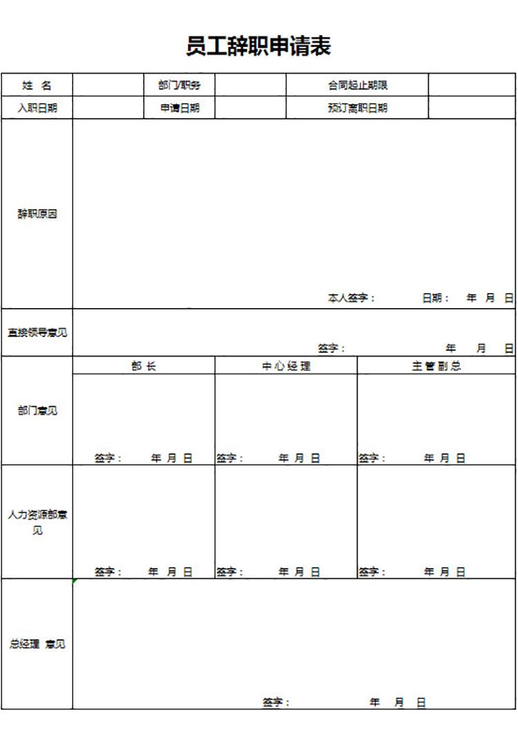 店員辭職申請(qǐng)表-1