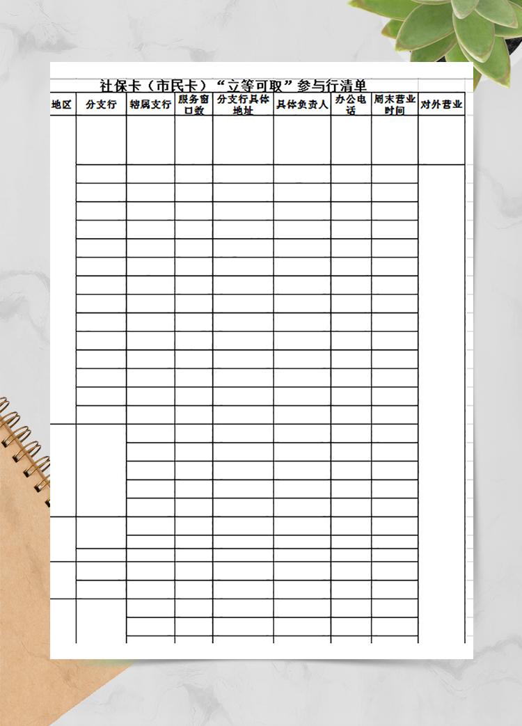 社保卡參與行清單
