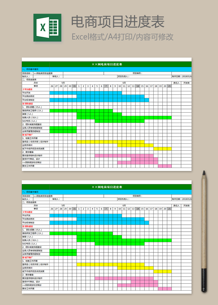電商項(xiàng)目進(jìn)度表