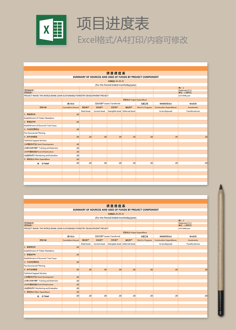 項目安排進度表
