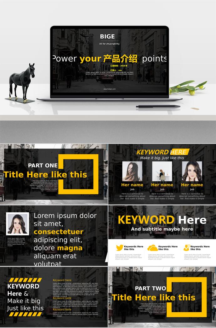 簡約大氣風產(chǎn)品介紹PPT模板