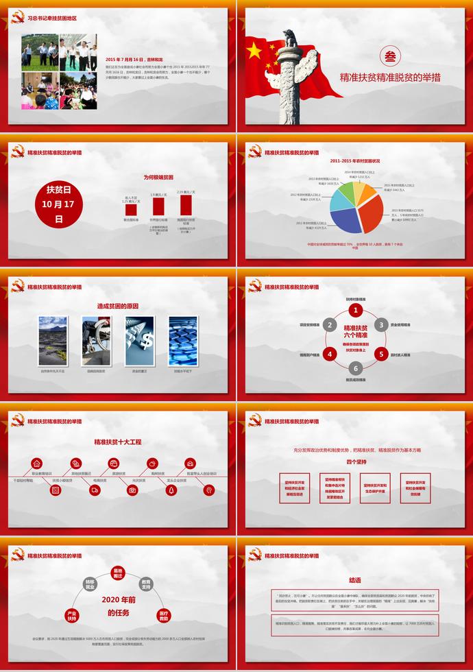 紅色肅穆文件精神解讀PPT模板-2