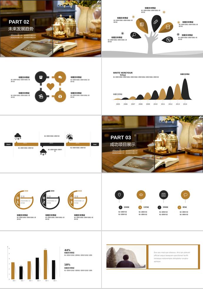 復(fù)古唯美企業(yè)宣傳PPT模板-1