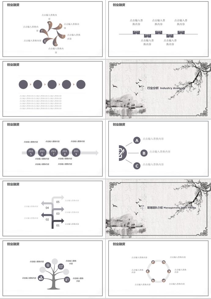 復(fù)古自然風(fēng)創(chuàng)業(yè)融資計(jì)劃書PPT模板-1