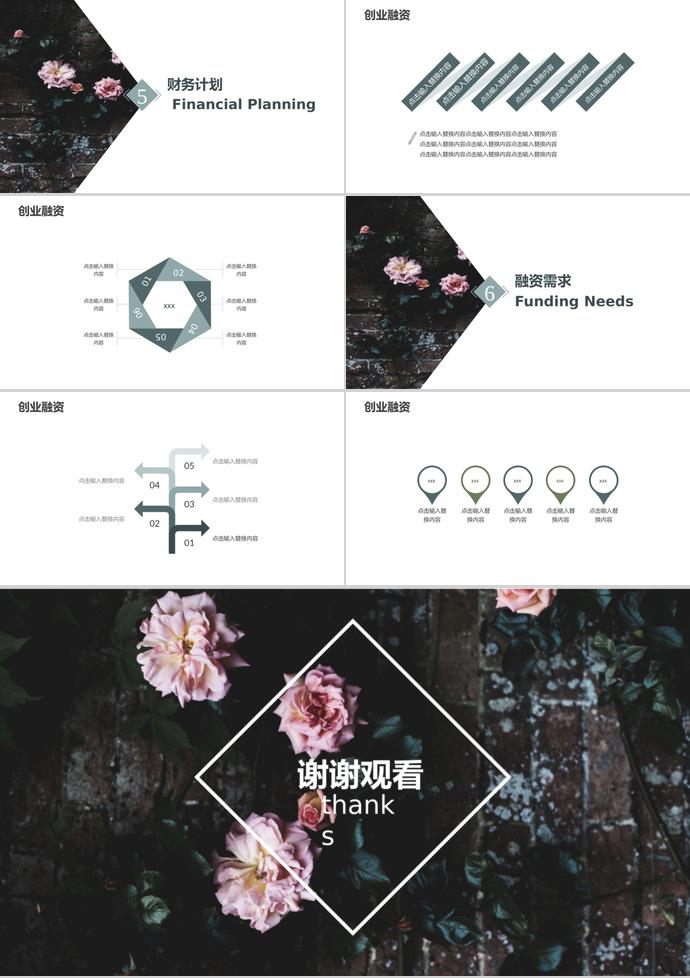 清新自然風(fēng)創(chuàng)業(yè)融資計(jì)劃書PPT模板-2