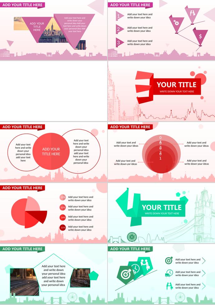 繽紛多彩系簡約大氣風工作總結(jié)ppt模板-1