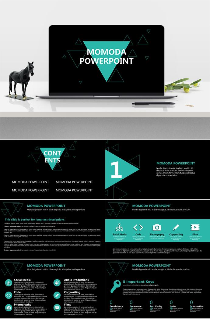 黑色大氣穩(wěn)重工作總結ppt模板