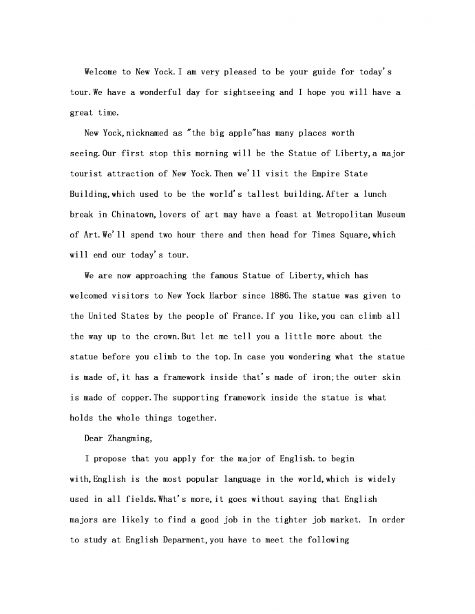 大學(xué)英語四級范文-1