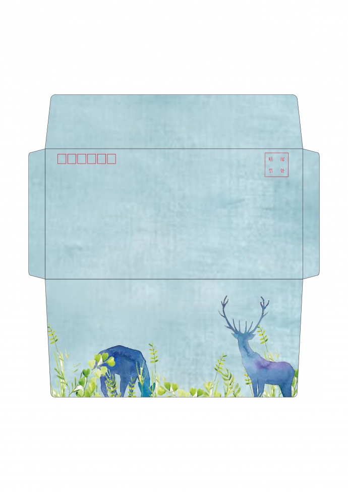 小清新動(dòng)物信封