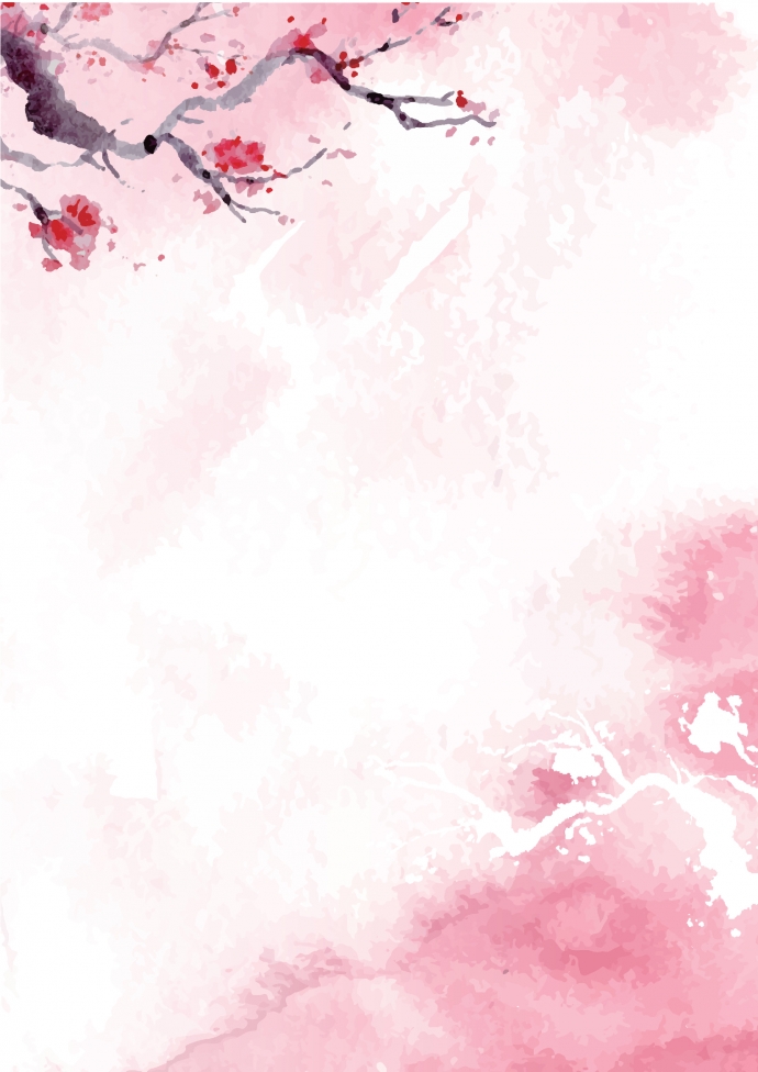 精美中國風(fēng)水墨畫梅花信紙