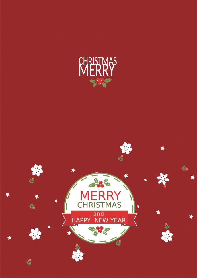 簡(jiǎn)約主義通用圣誕賀卡