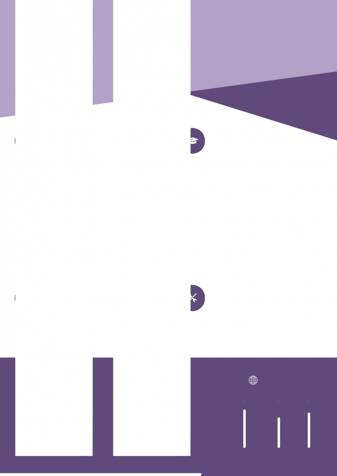 淡紫色英文簡歷模板