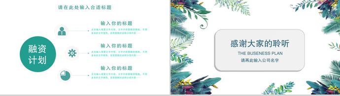 創(chuàng)意花卉創(chuàng)業(yè)融資計劃書PPT模板-3