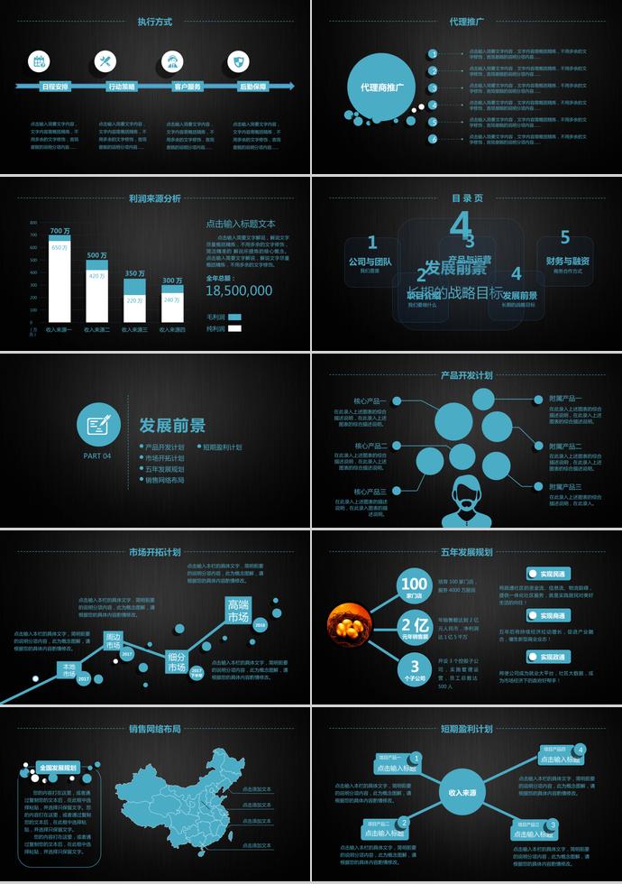 大氣磨砂創(chuàng)業(yè)計劃書商業(yè)融資計劃書PPT模板-3