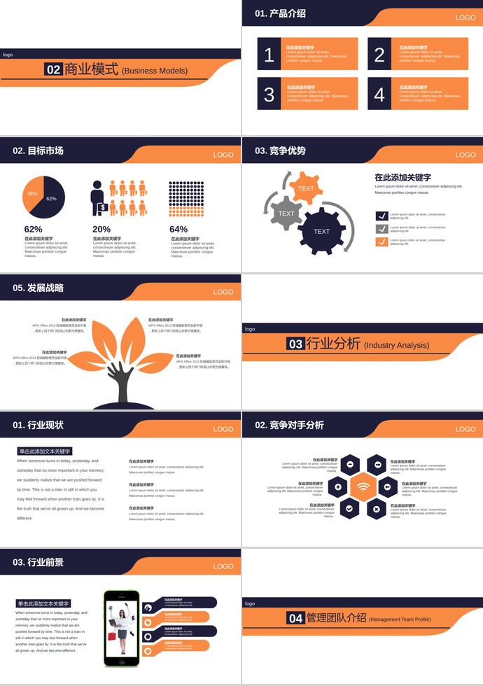 橘黃簡(jiǎn)約簡(jiǎn)潔創(chuàng)業(yè)融資計(jì)劃書PPT模板-1