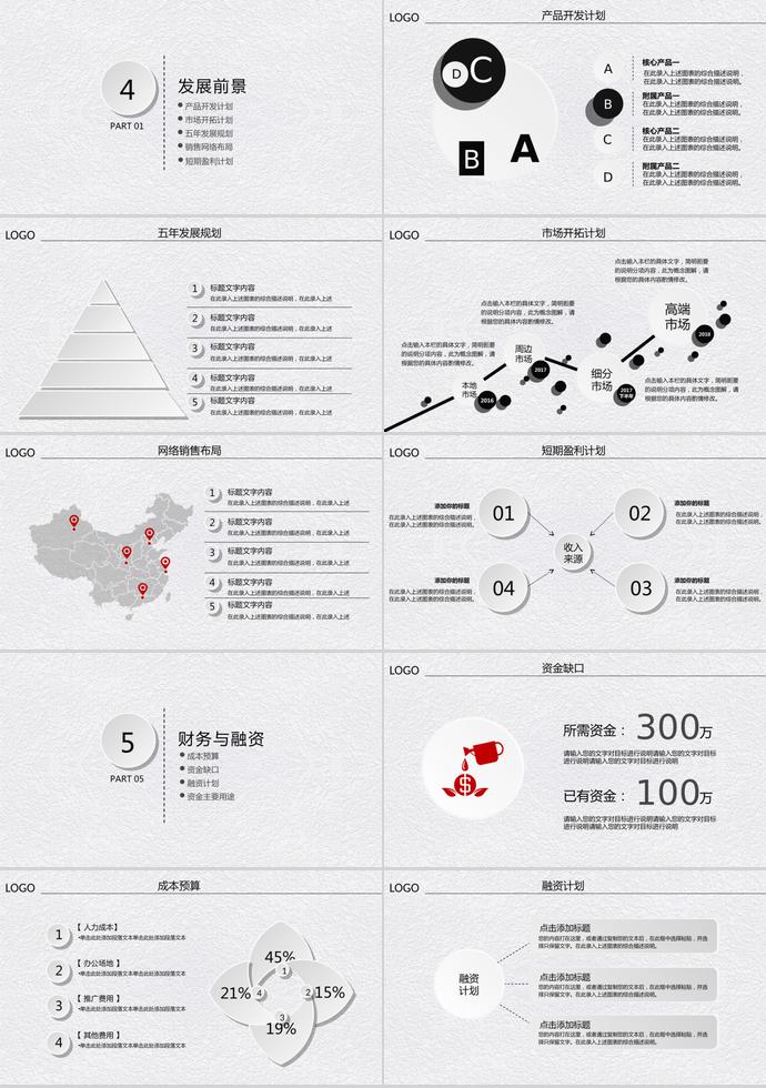 石灰色商業(yè)創(chuàng)業(yè)融資計(jì)劃書-3