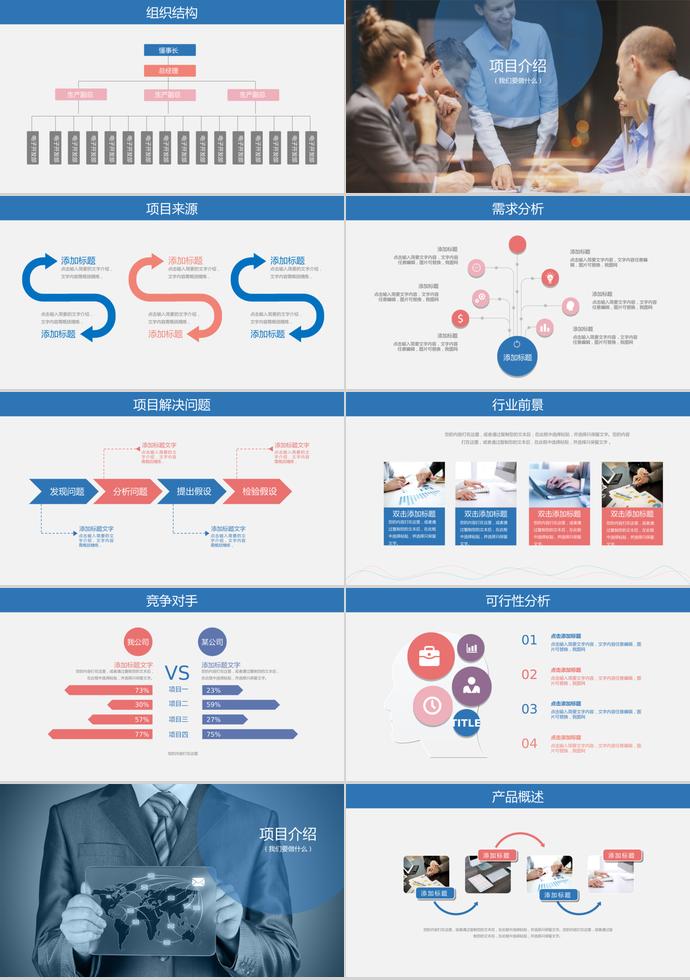 藍(lán)色扁平化創(chuàng)業(yè)融資計(jì)劃書-1