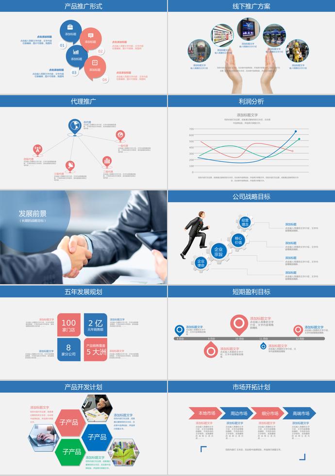 藍(lán)色扁平化創(chuàng)業(yè)融資計(jì)劃書-2