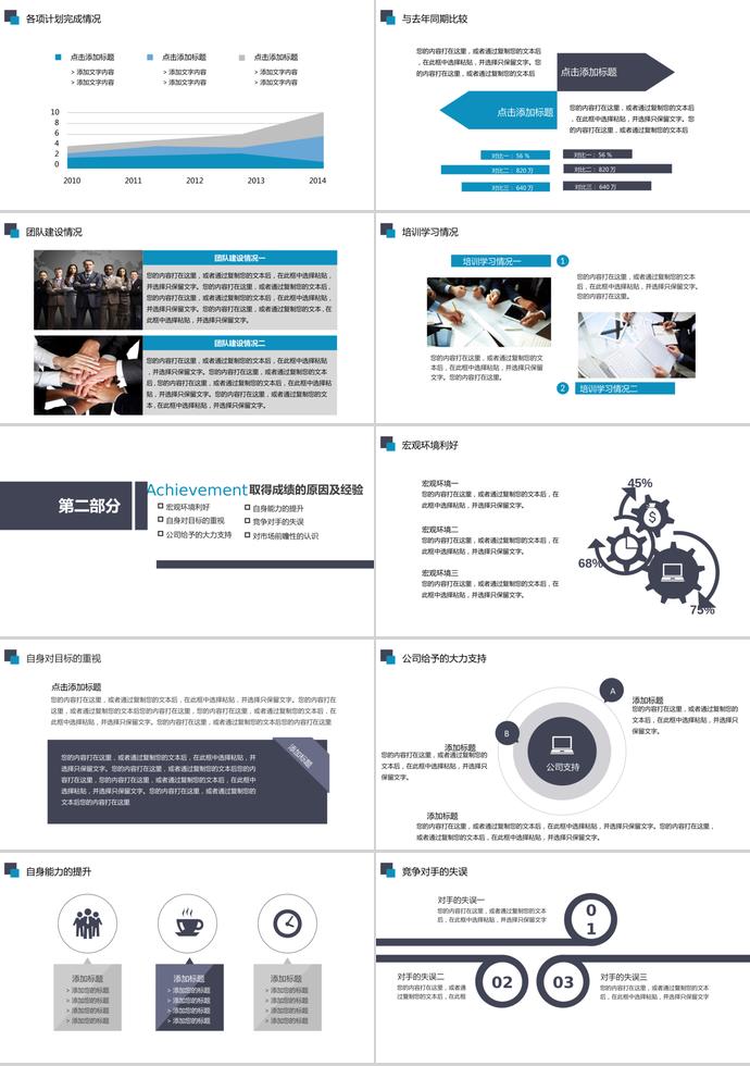 大方實(shí)用動(dòng)態(tài)工作總結(jié)PPT模板-1