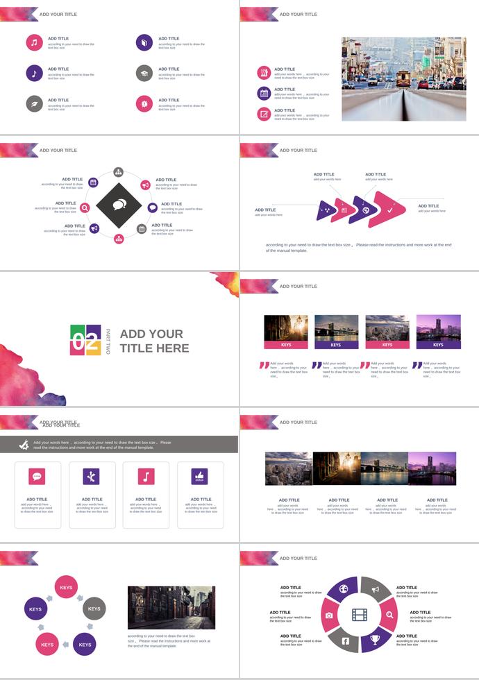 水彩底蘊(yùn)年終總結(jié)報告PPT模板-1