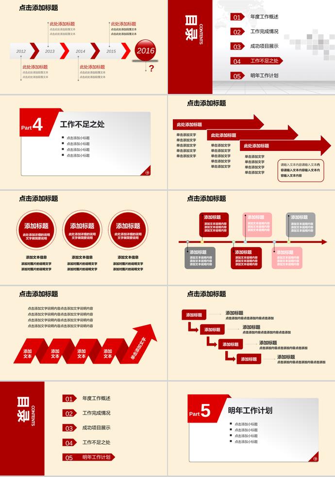 漸變橙色年終總結(jié)匯報PPT模板-3