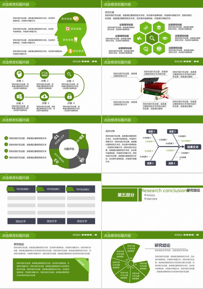 簡(jiǎn)約綠色畢業(yè)設(shè)計(jì)答辯PPT模板-2