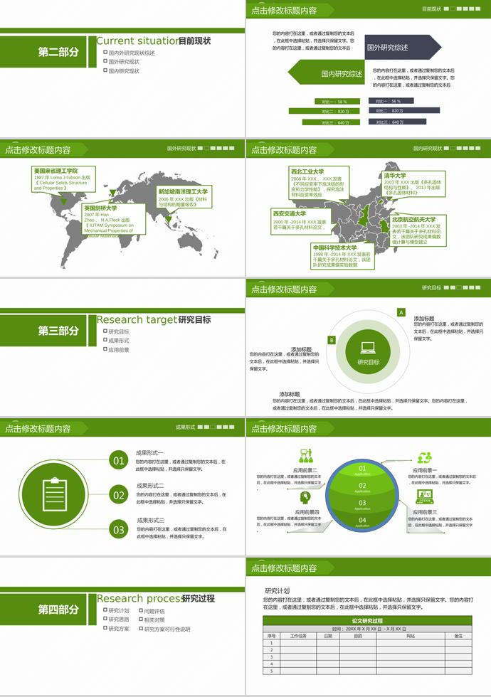 草綠色小清新畢業(yè)論文答辯PPT-1