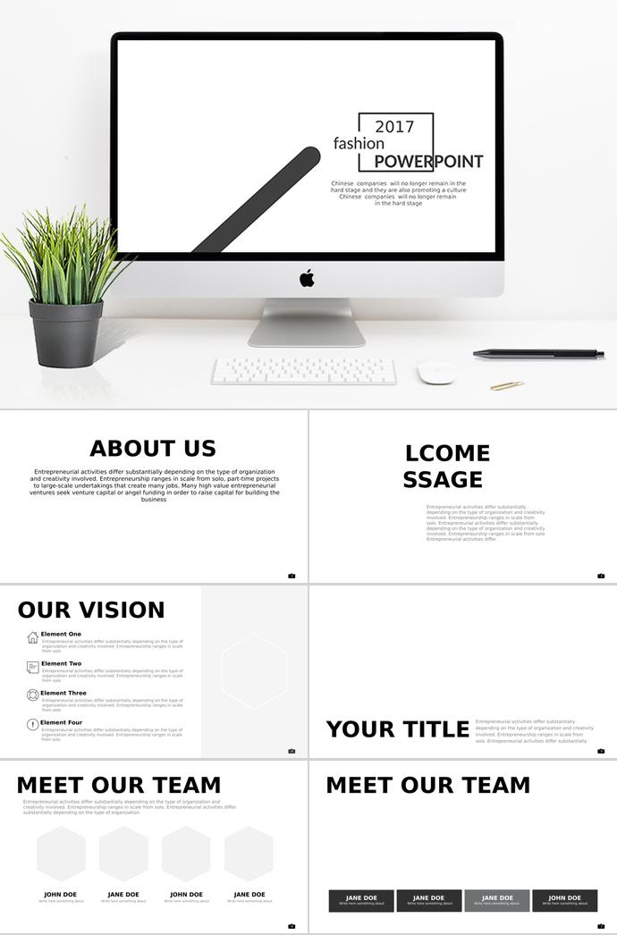 時尚潮流相冊PPT模板