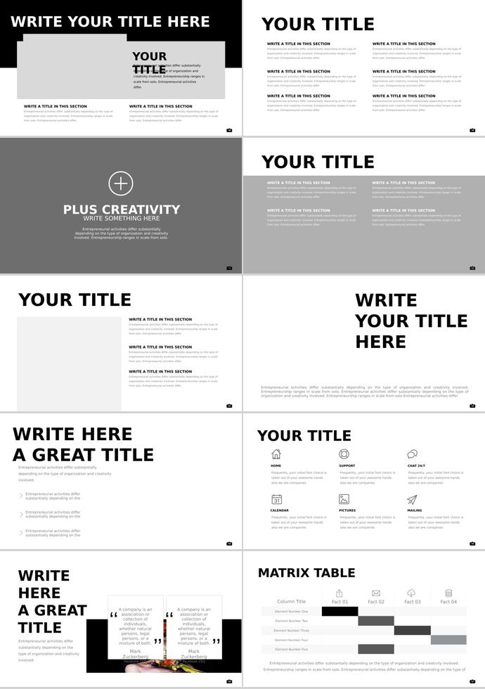 時尚潮流相冊PPT模板-4