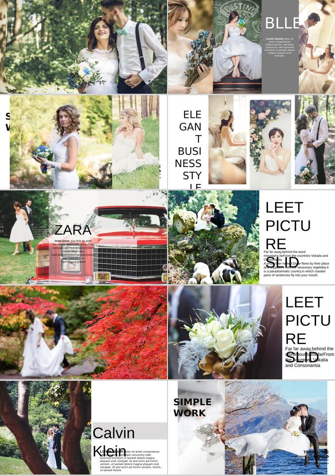 雜志風(fēng)漸變婚禮相冊(cè)PPT模板-1