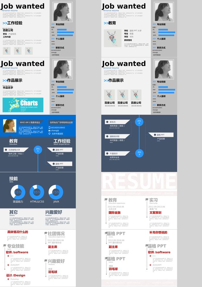 創(chuàng)意新潮產(chǎn)品專員個(gè)人求職簡歷ppt模板-1