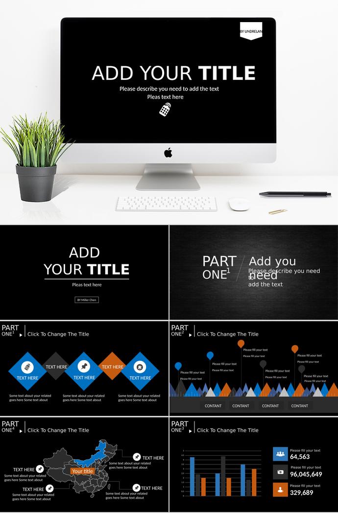 黑色系炫酷風(fēng)個人求職簡歷ppt模板