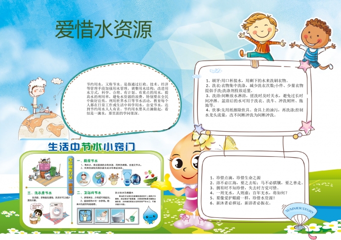 愛惜水資源節(jié)水保護(hù)水資源