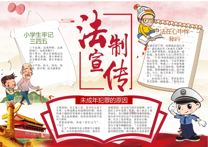 2019熱門法制宣傳法律小報wps