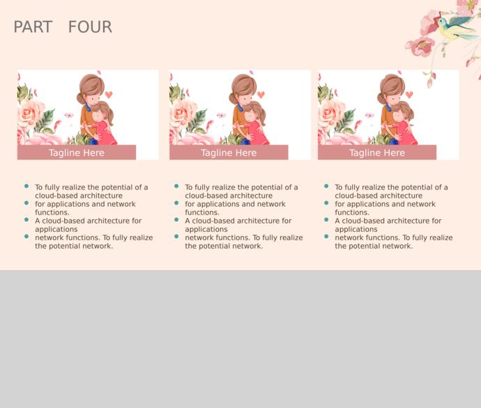 淺黃色小清新感恩母親節(jié)ppt模板-2