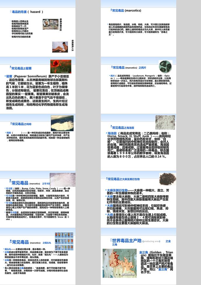 天藍色簡潔風國際禁毒日主題ppt模板-1