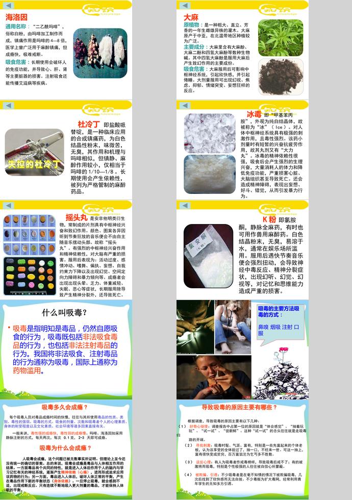 黃色系個(gè)性風(fēng)珍愛(ài)生命遠(yuǎn)離毒品ppt模板-1