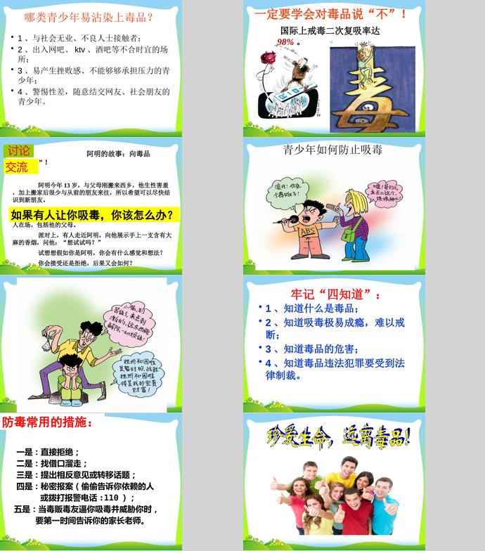 黃色系個(gè)性風(fēng)珍愛(ài)生命遠(yuǎn)離毒品ppt模板-3