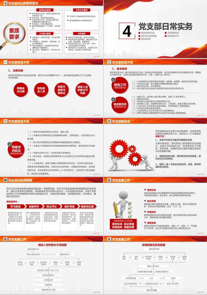 大紅風黨支部黨務(wù)工作知識培訓課程PPT模板-3