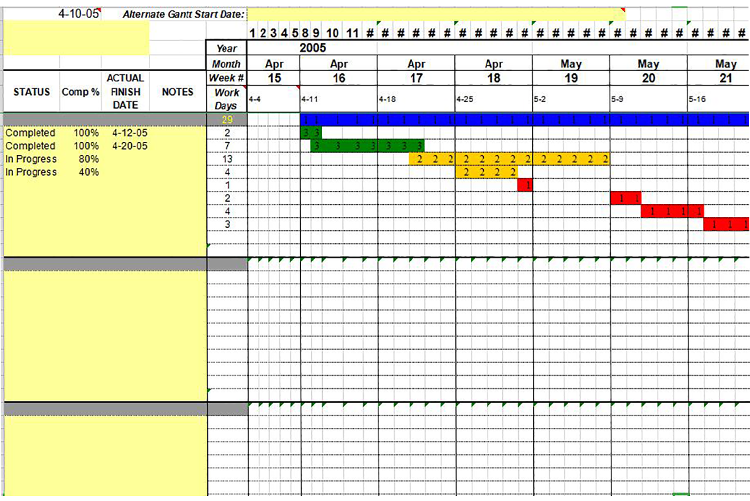 一鍵自動化甘特圖exce模板-1