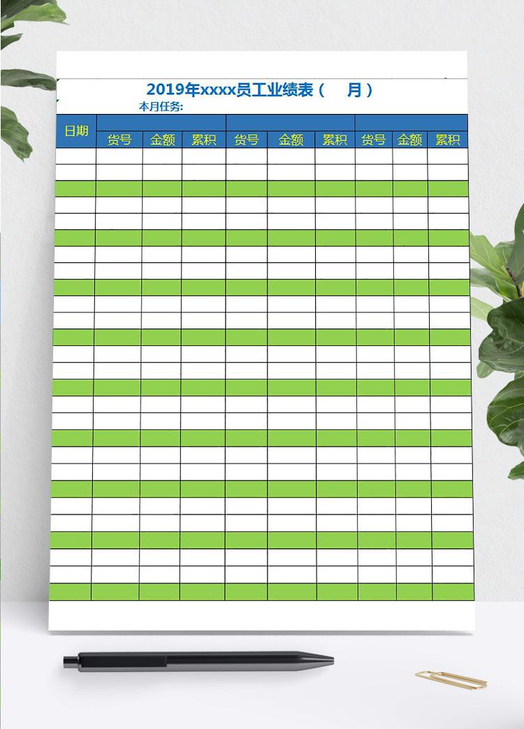 服裝行業(yè)員工工資表模板