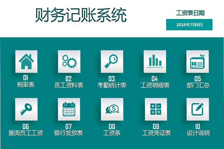 財(cái)務(wù)記賬系統(tǒng)excel表格-1