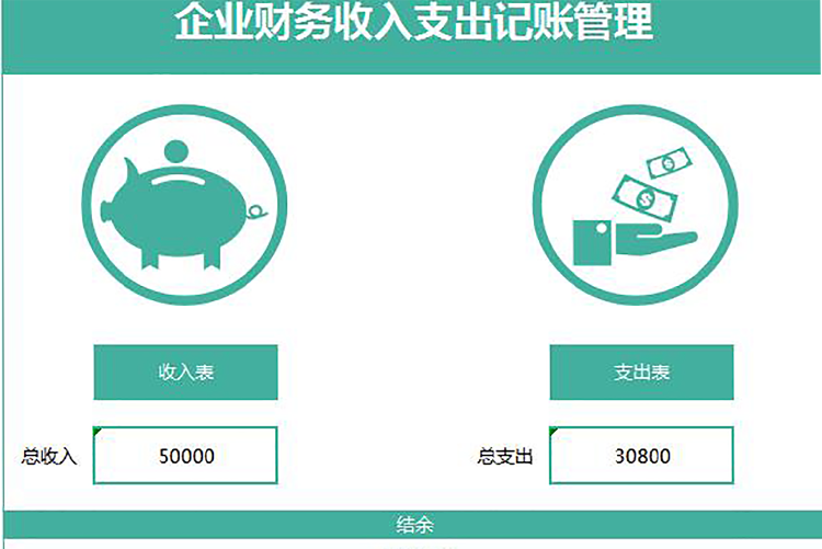 綠色財(cái)務(wù)收入支出記賬管理模板-1