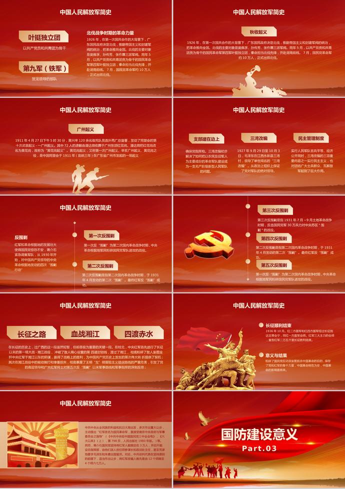八一建軍節(jié)黨政動(dòng)態(tài)PPT模板-1