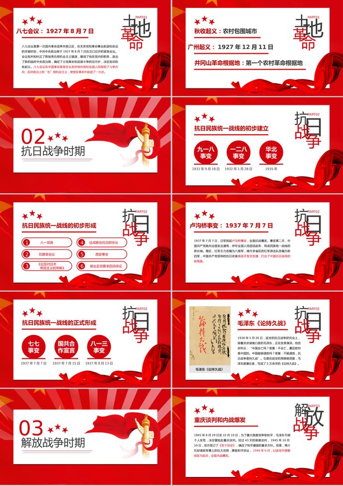 紅色大氣莊嚴(yán)黨課建軍節(jié)PPT模板-1