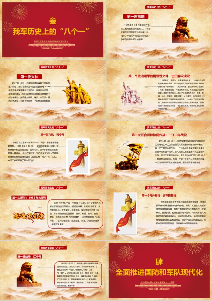 榮耀八一建軍節(jié)建軍91周年P(guān)PT模板.-2