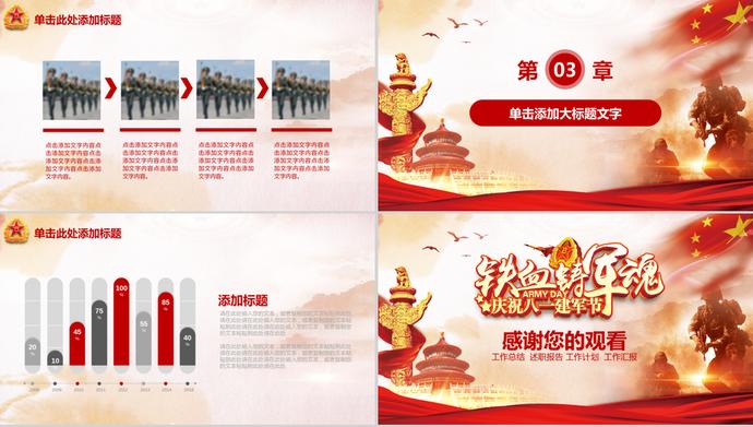 鐵血鑄軍魂八一建軍節(jié)黨建動(dòng)態(tài)PPT模板-1