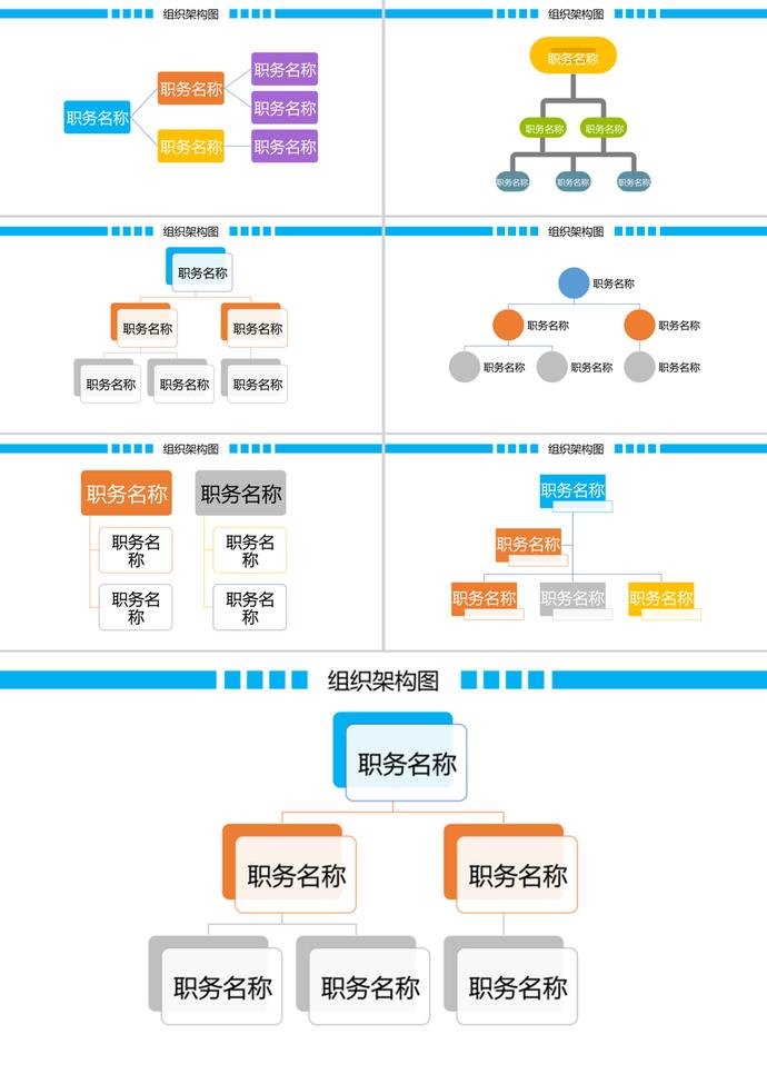 簡(jiǎn)約風(fēng)組織架構(gòu)圖ppt模板-2