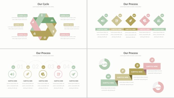組織架構(gòu)時(shí)間線信息可視化PPT模板-4