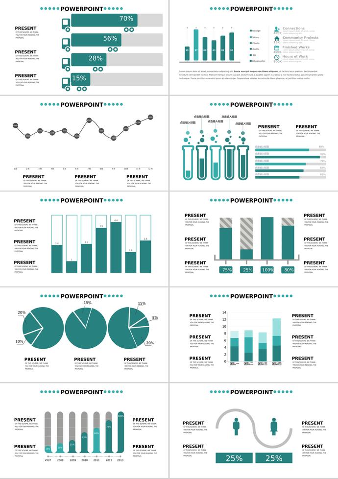 綠色風(fēng)數(shù)據(jù)分析可視化PPT圖表-1